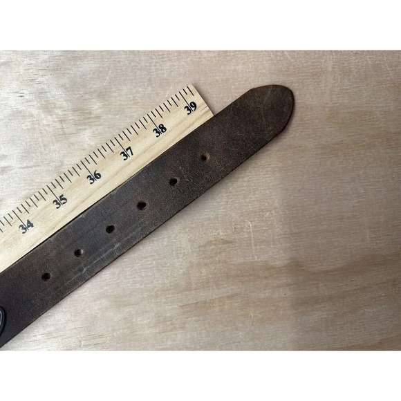 TOPFER Brown  Leather Gold Buckle and designs Sz 95 (US 38),  Bavaria, Germany - Picture 9 of 9